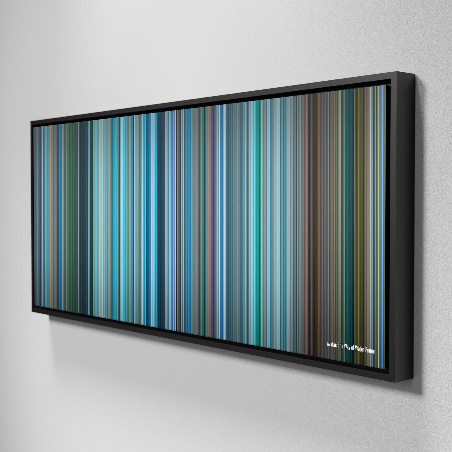 Side view of Framed Buff's of avatar.the.way.of.water Frome on the wall