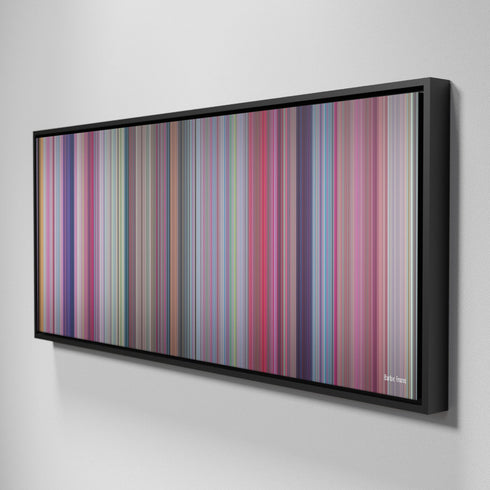 Side view of Framed Buff's of barbie Frome on the wall