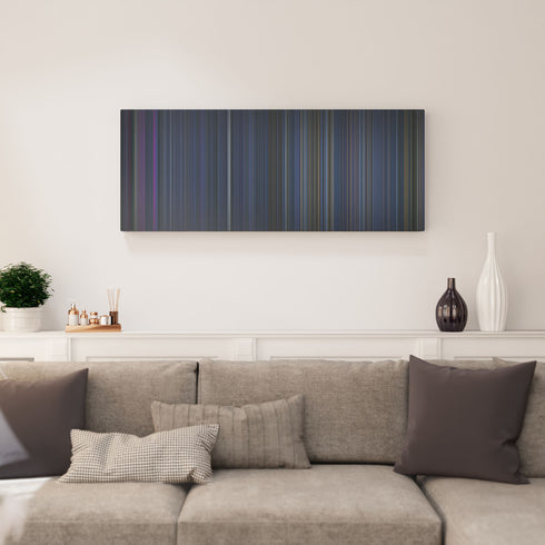 Bullet Train canvas print in living room - film wall decor