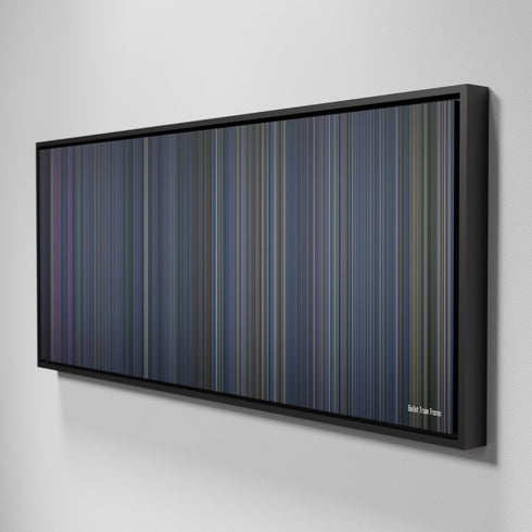 Side view of Framed Buff's of bullet.train Frome on the wall