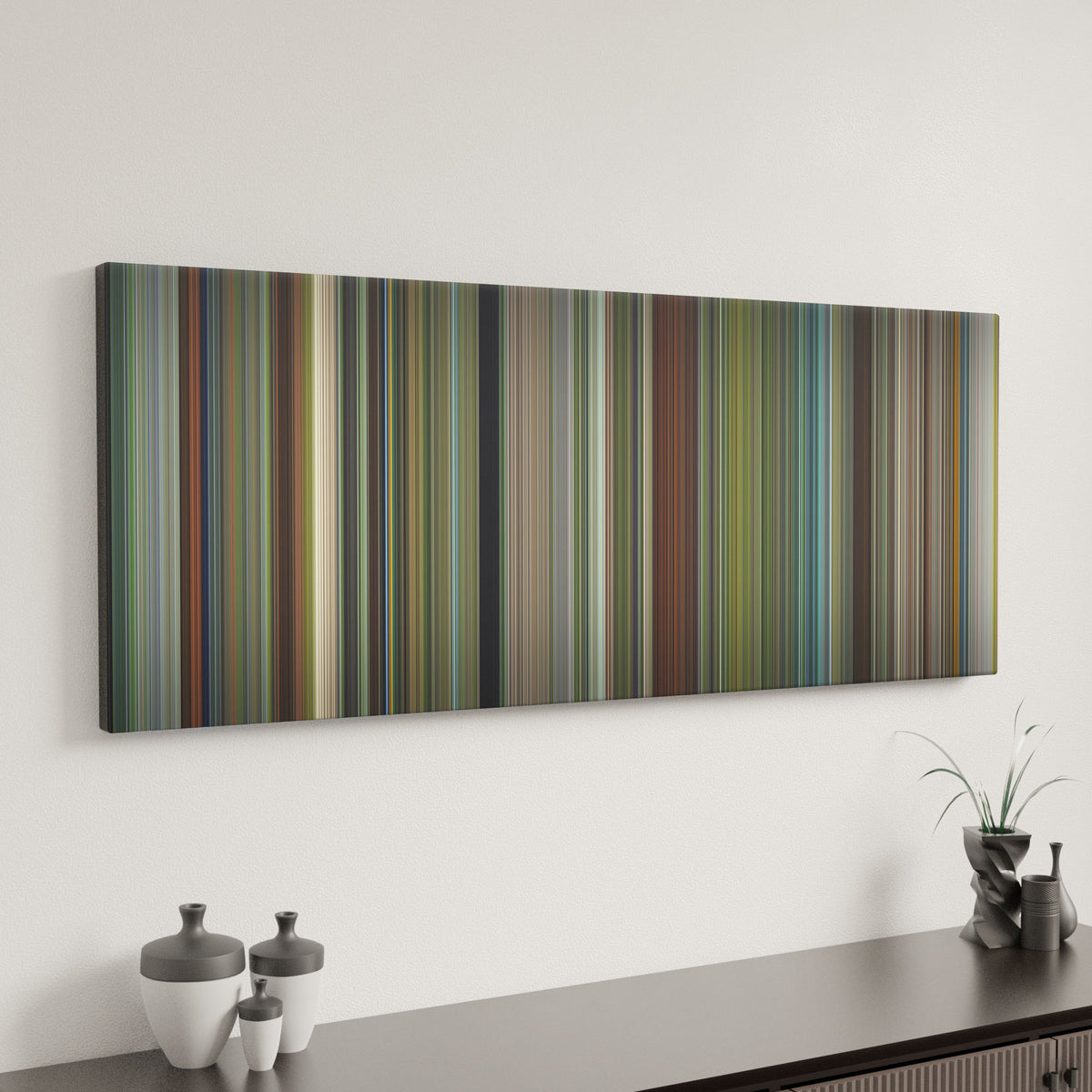Hunt for the Wilderpeople canvas art in modern interior - movie color palette