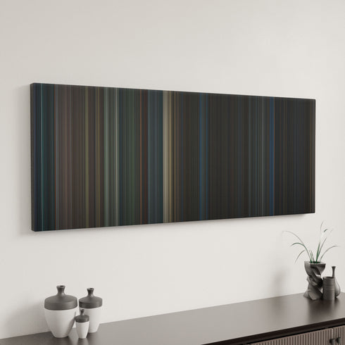 Jurassic World: Fallen Kingdom canvas art in modern interior - movie color palette