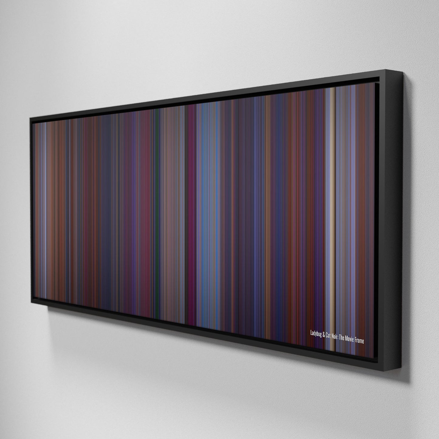 Side view of Framed Buff's of miraculous.ladybug.and.cat.noir Frome on the wall