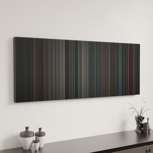 Stranger Things: Chapter Four: The Body canvas art in modern interior - movie color palette