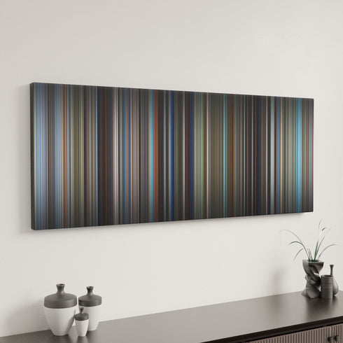 The Blue Lagoon canvas art in modern interior - movie color palette