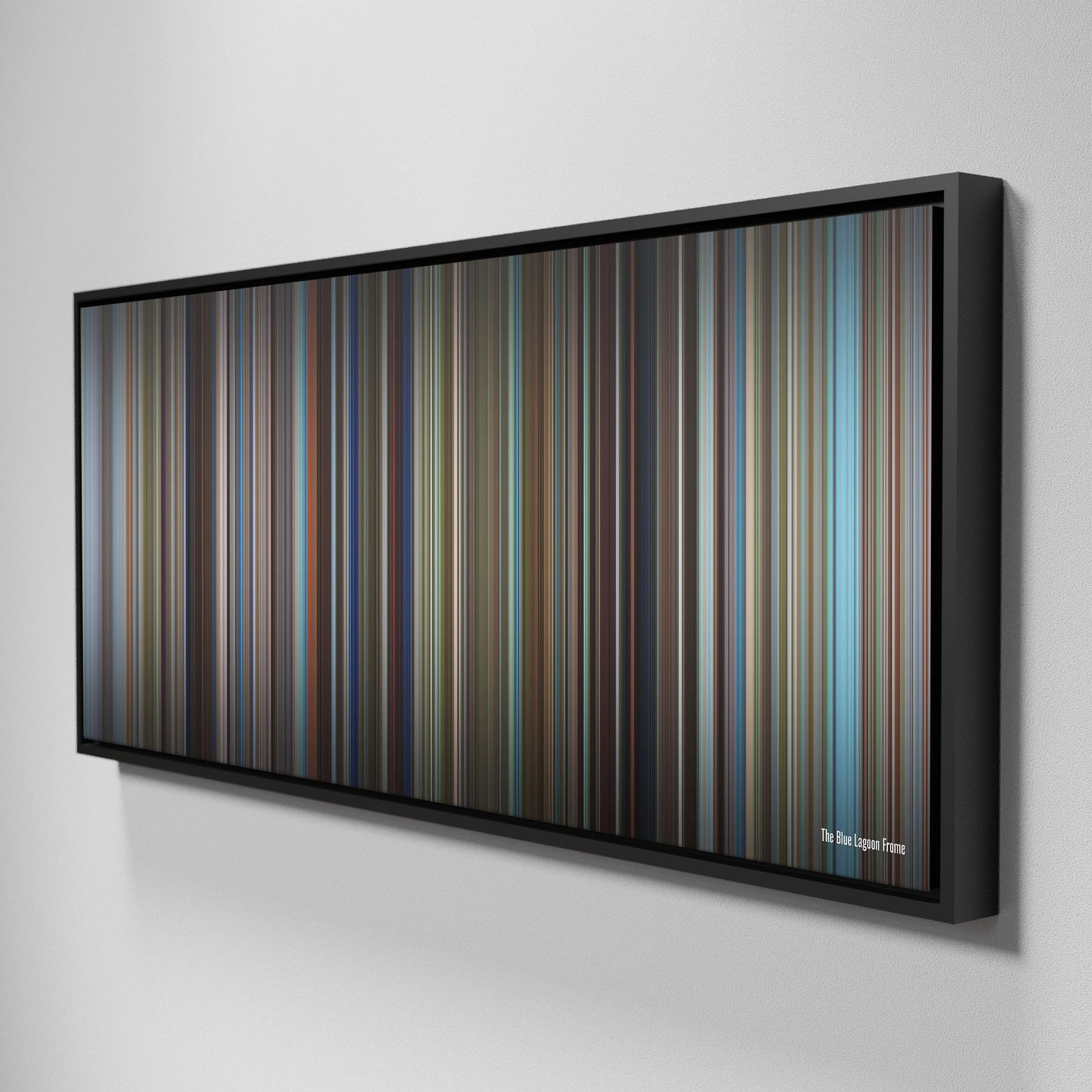 Side view of Framed Buff's of the_blue_lagoon Frome on the wall