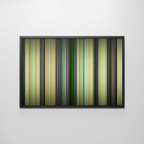 Front view of asteroid_city Frome framed poster on the wall