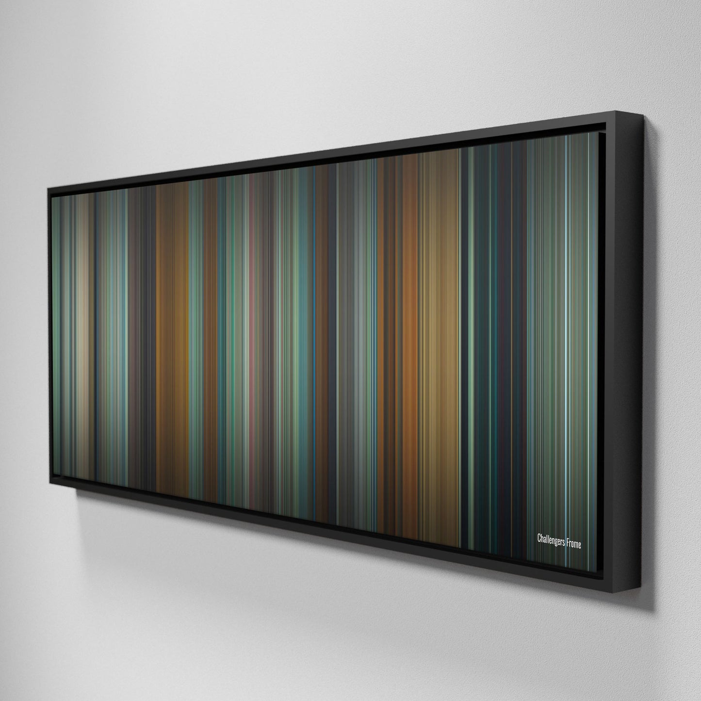 Side view of Framed Buff's of challengers Frome on the wall