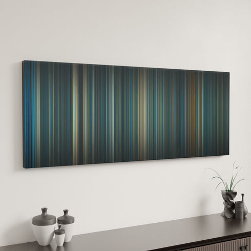 Wire Room canvas art in modern interior - movie color palette