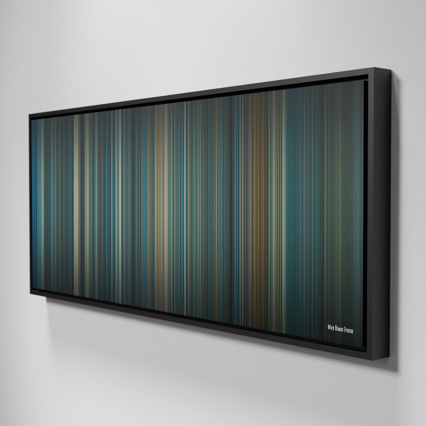 Side view of Framed Buff's of wire_room Frome on the wall