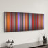 Elemental canvas art in modern interior - movie color palette