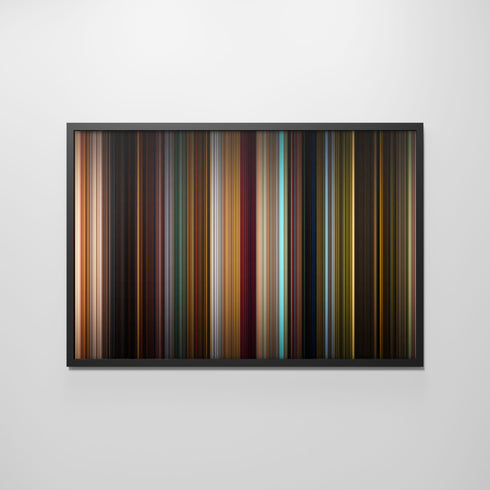 Front view of the_croods Frome framed poster on the wall