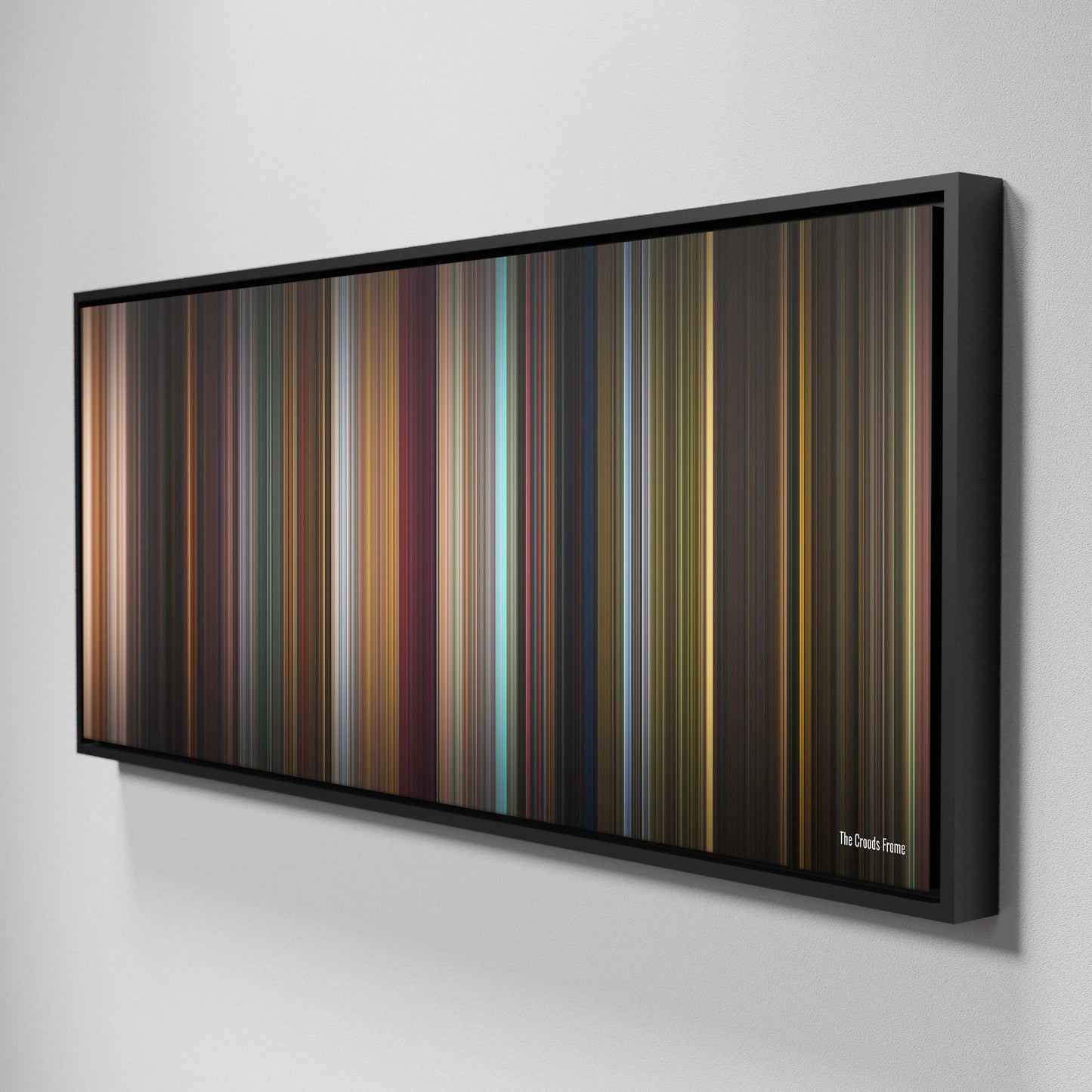 Side view of Framed Buff's of the_croods Frome on the wall