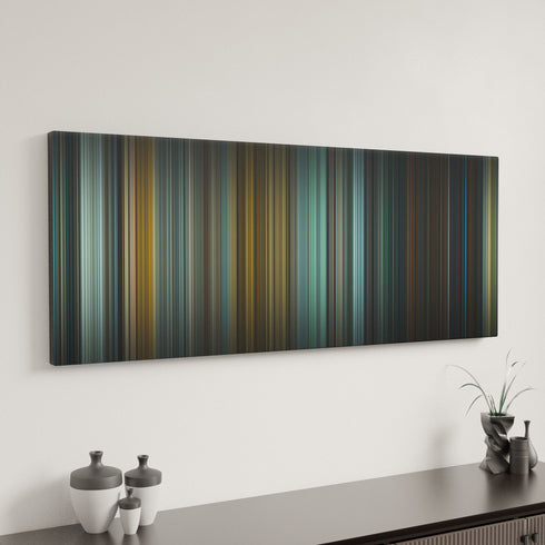 Jurassic World Dominion canvas art in modern interior - movie color palette