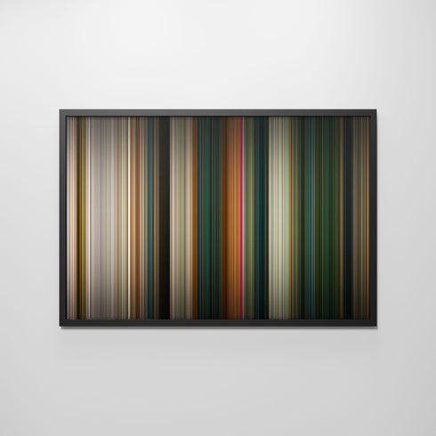 Front view of wicked Frome framed poster on the wall