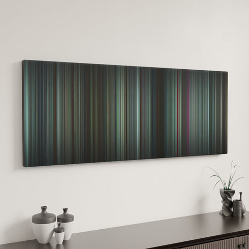 The End We Start From canvas art in modern interior - movie color palette