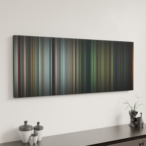 Jurassic World Rebirth canvas art in modern interior - movie color palette