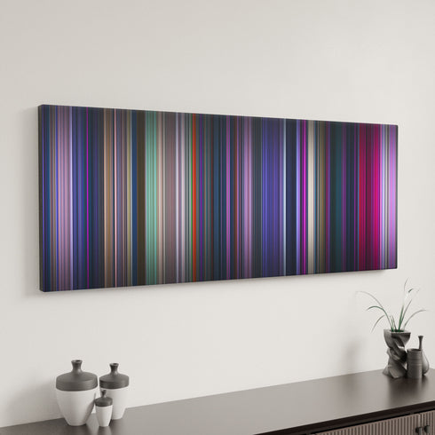 KPop Demon Hunters canvas art in modern interior - movie color palette