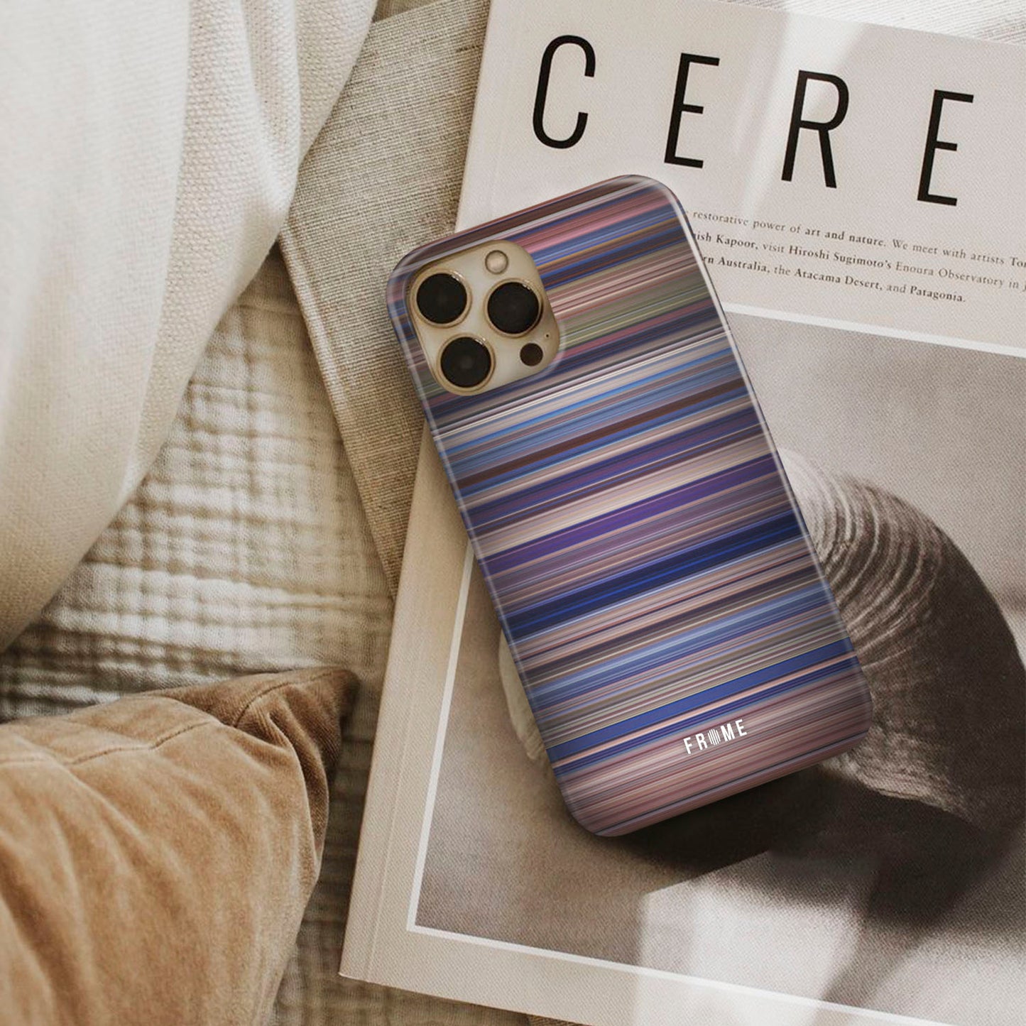 the_patriot Frome phone case next to interior items