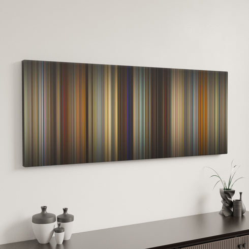 American Hustle canvas art in modern interior - movie color palette