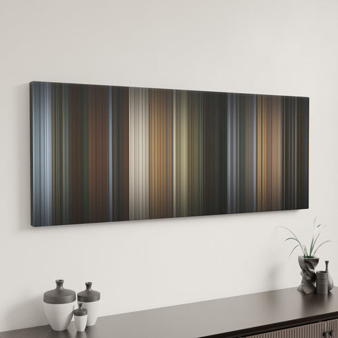 Deadpool & Wolverine canvas art in modern interior - movie color palette