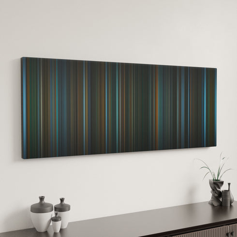 Frankenstein canvas art in modern interior - movie color palette