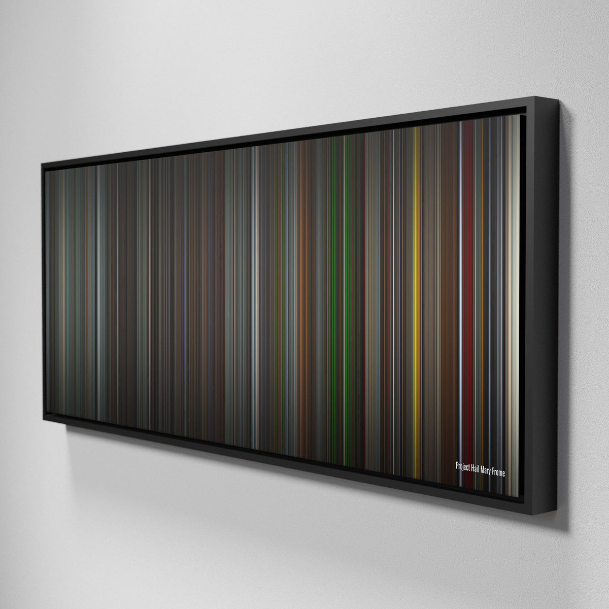 Side view of Framed Buff's of project_hail_mary Frome on the wall