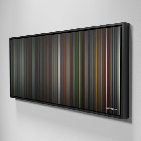 Side view of Framed Buff's of project_hail_mary Frome on the wall