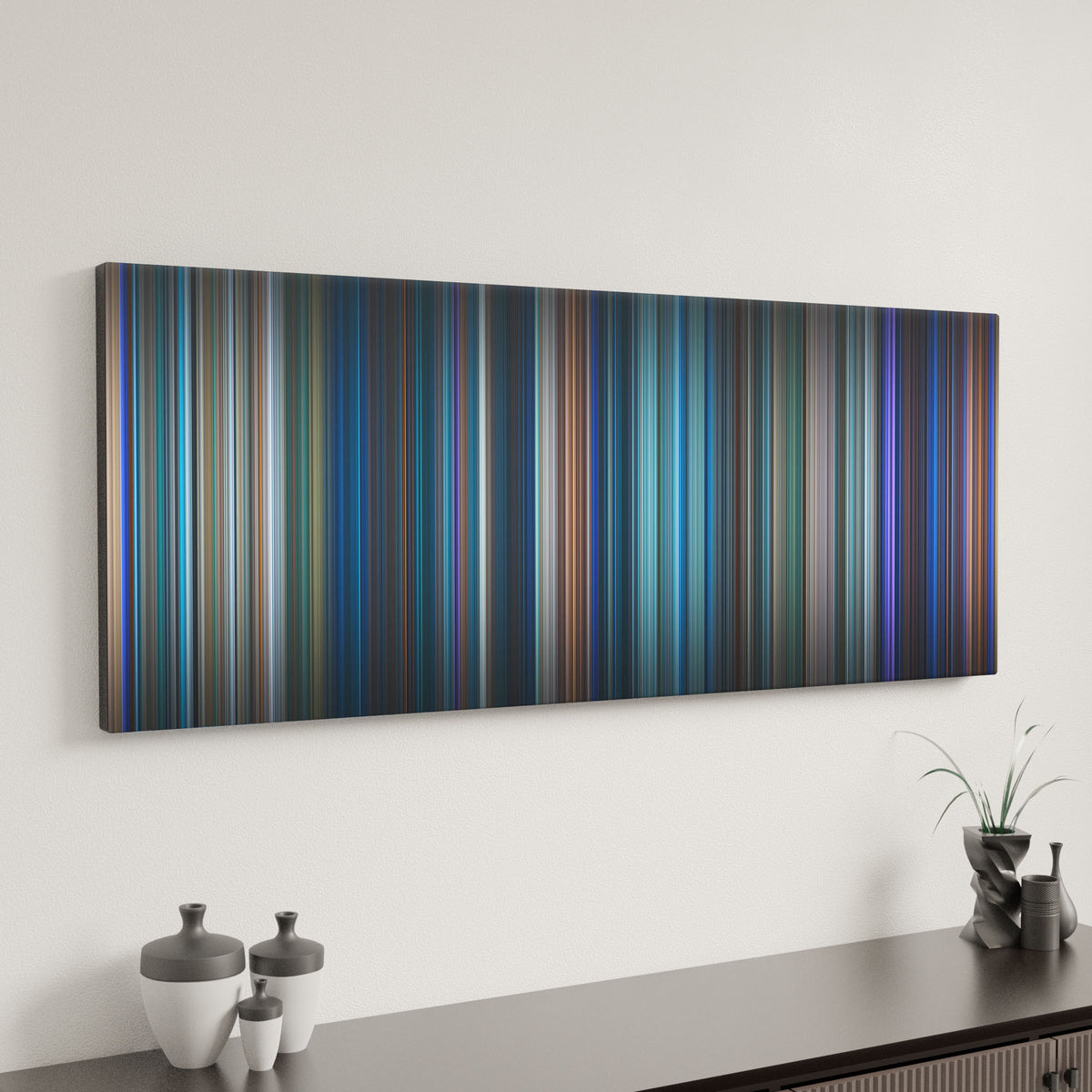 Minimal interior design with avatar_fire_and_ash Frome on the wall