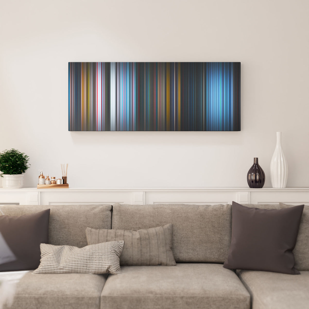 Living room interior with resident_evil_retribution Frome on the wall