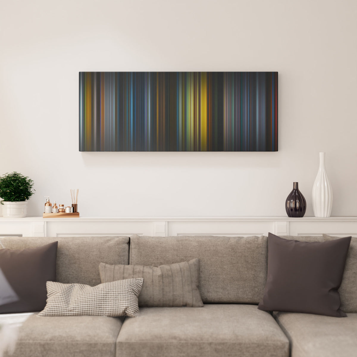 Living room interior with shangchi_and_the_legend_of_the_ten_rings Frome on the wall