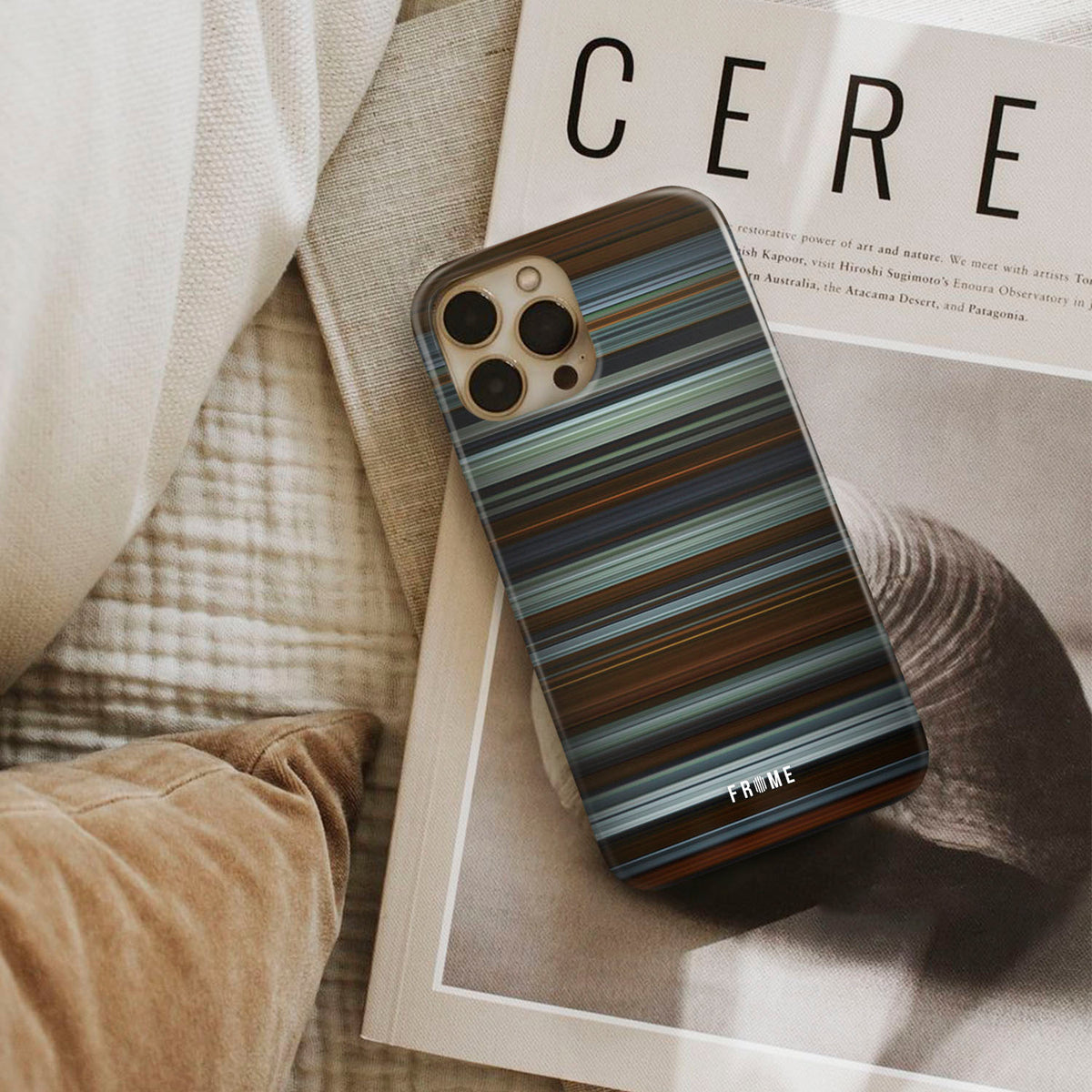 the_northman Frome phone case next to interior items