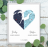 Joined Hearts Personalized Coordinates Map Print - Customizer