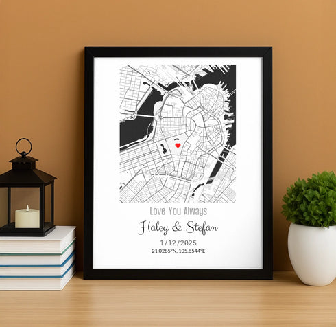 Personalized Coordinates Wedding Venue Map - Customizer