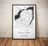 Personalized Coordinates Wedding Venue Map - Customizer