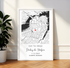 Personalized Coordinates Wedding Venue Map - Customizer