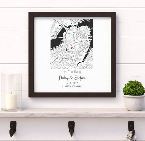 Personalized Coordinates Wedding Venue Map - Customizer