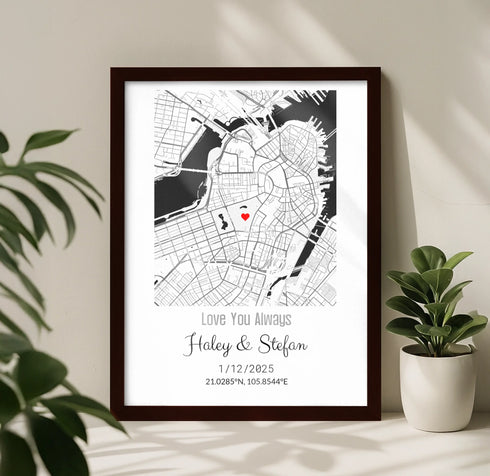 Personalized Coordinates Wedding Venue Map - Customizer