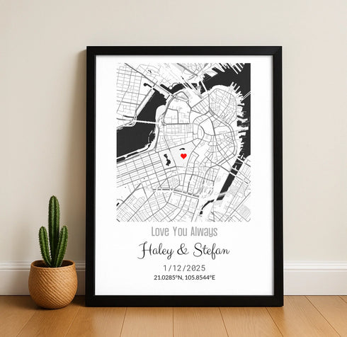 Personalized Coordinates Wedding Venue Map - Customizer