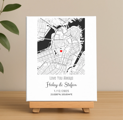 Personalized Coordinates Wedding Venue Map - Customizer