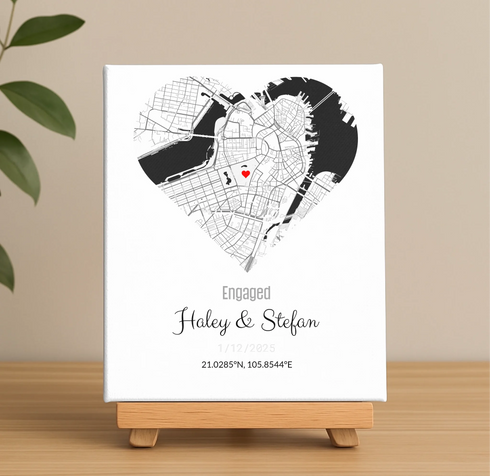 Personalized Coordinates Map Print – Where We Met - Customizer