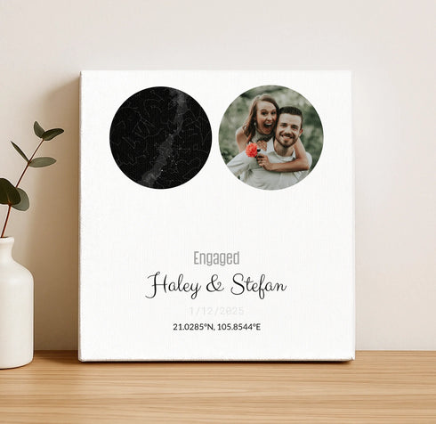 Personalized Coordinates Map Print – Star Map Combo - Customizer