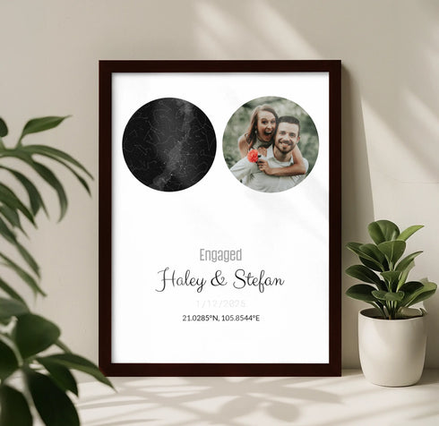 Personalized Coordinates Map Print – Star Map Combo - Customizer