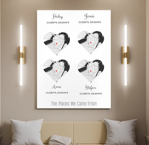 Personalized Family Roots Map - Customizer