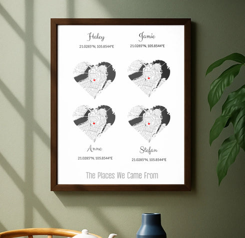 Personalized Family Roots Map - Customizer