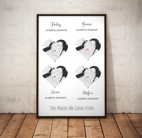 Personalized Family Roots Map - Customizer