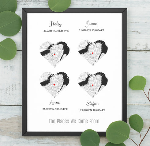 Personalized Family Roots Map - Customizer