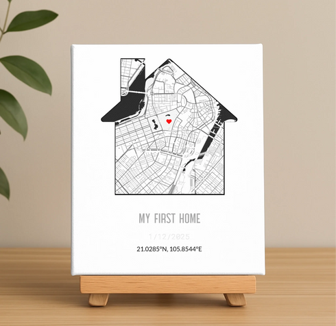 Personalized New Home Map Canvas - Customizer