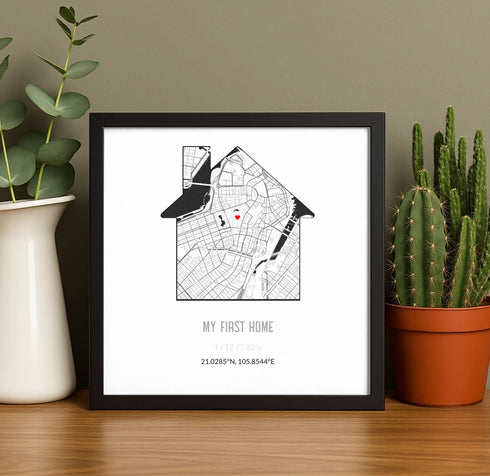 Personalized New Home Map Canvas - Customizer