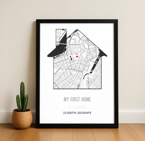 Personalized New Home Map Canvas - Customizer